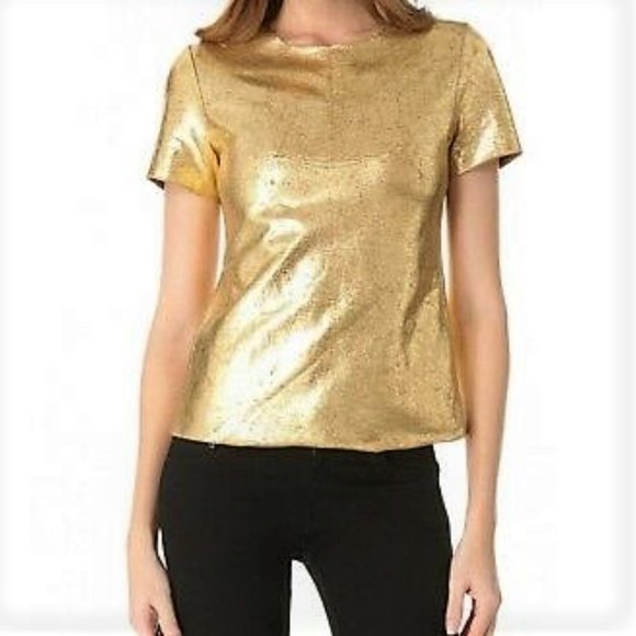 *NWOT* Flattering Statement Piece by BCBGMaxAzria - Vegan Leather Silver Top XXS - Picture 16 of 16